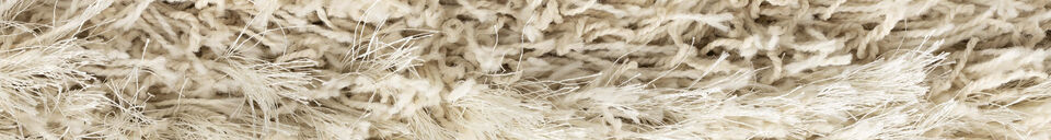 Benadrukte materialen Beige wollen vloerkleed 200x290 cm Curly