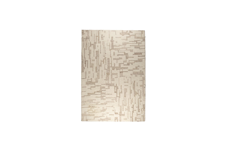 Beige wollen vloerkleed 200x300 cm Hills Zuiver