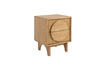 Miniature Beige wood side table Groove 6