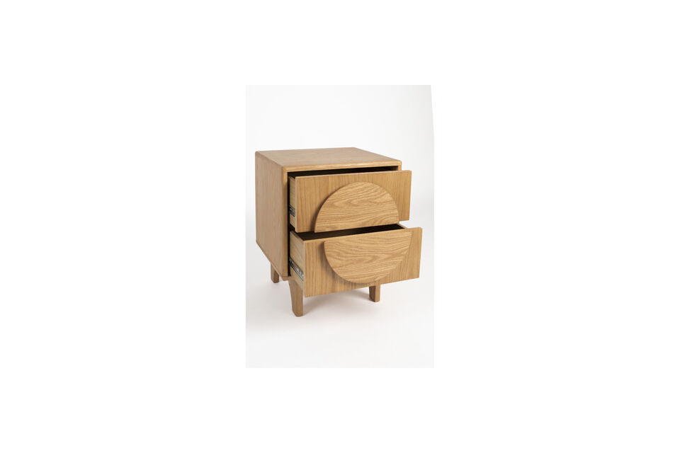 Featuring two capacious drawers