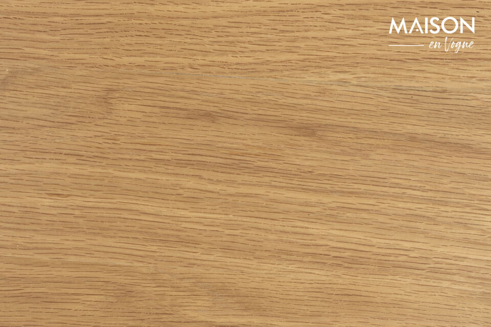 Beige wood side table Groove - 16