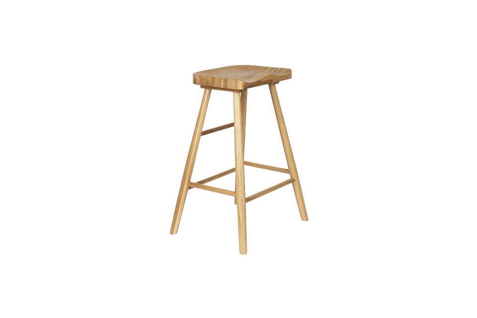 Discover elegance and sturdiness fused in our brown wood bar stool