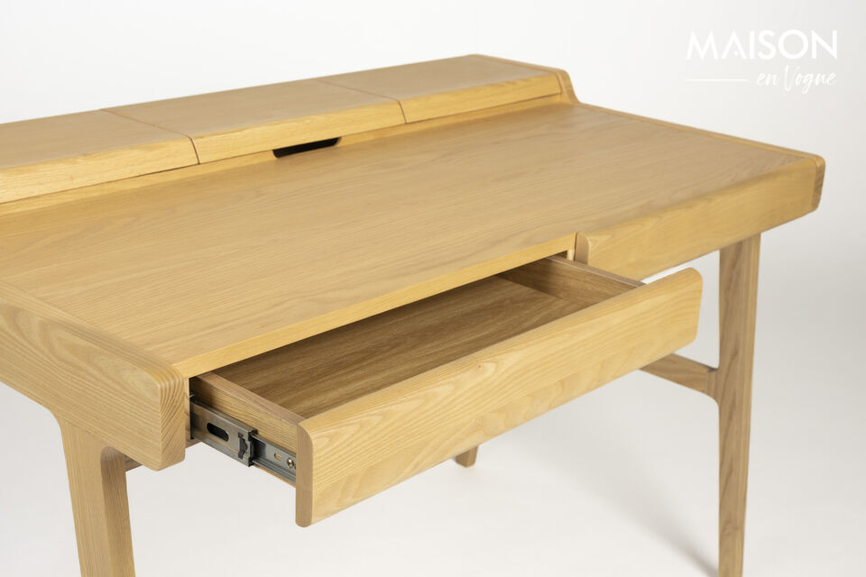Beige wooden desk Kaat - 15