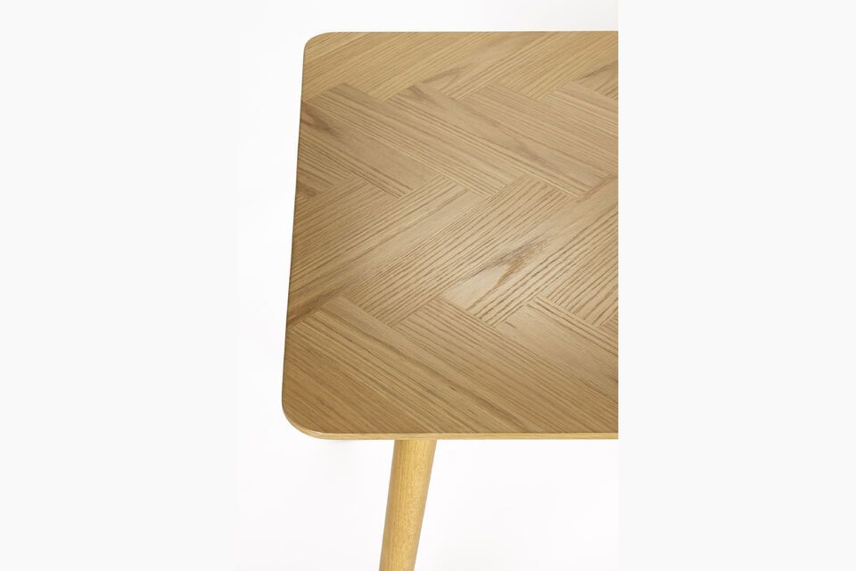 The warm brown color and natural texture of the wood bring a touch of authenticity and warmth to
