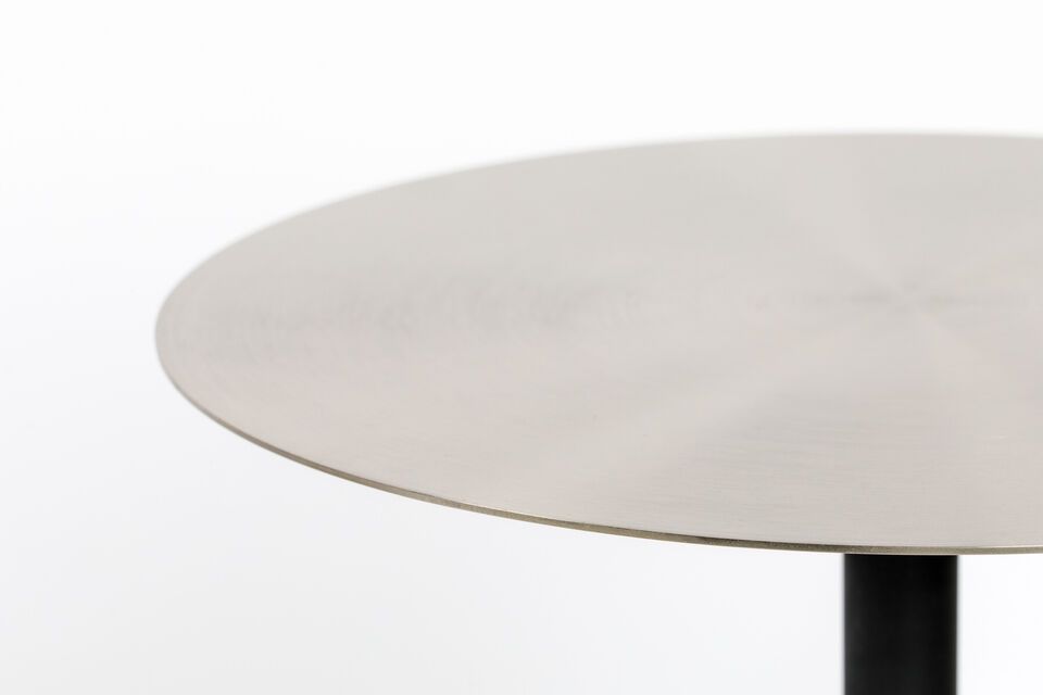 Beistelltisch aus silbernem Stahl Snow Brushed - 6