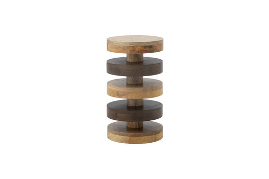 Beistelltisch D25xH45 cm aus braunem Mangoholz FSC®100% Franka ohne jede Grenze