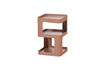 Miniaturansicht Beistelltisch/Nachttisch 35x35 cm Metall lachsrosa Riv 1