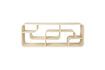 Miniature Bibliothèque en bois de chêne massif beige Seven 1