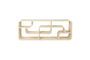 Miniature Bibliothèque en bois de chêne massif beige Seven Détouré