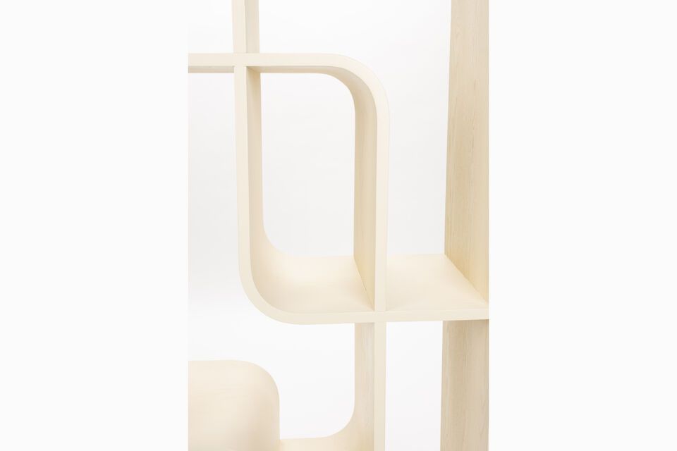 Bibliothèque en bois de chêne massif beige Seven - 6