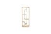 Miniature Bibliothèque en bois de chêne massif beige Seven 7