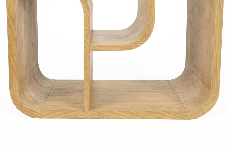 Bibliothèque en bois de chêne massif marron Seven - 6
