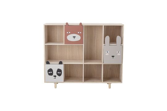 Bibliothèque en bois de paulownia multicolore Calle