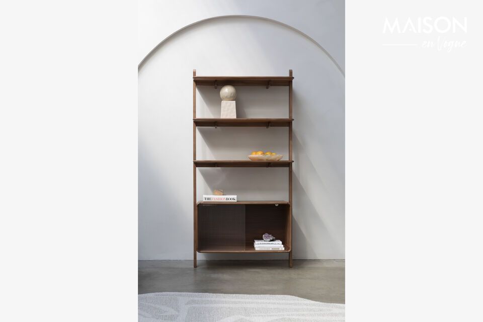 Bibliothèque et étagère en bois de frêne massif Marron Rise Zuiver