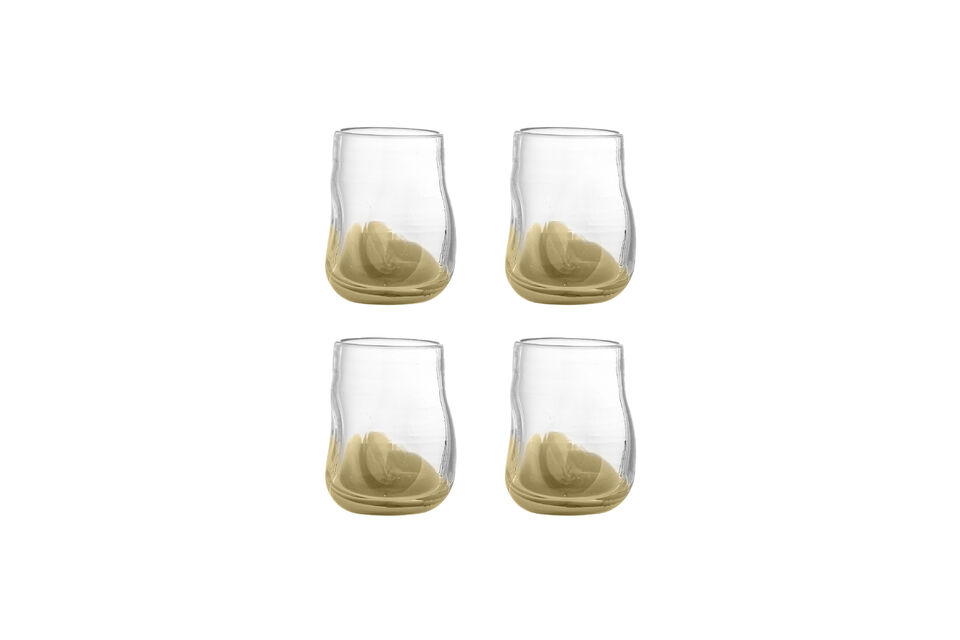 Bicchiere set da 4 in vetro naturale Ballard Bloomingville