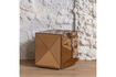 Miniatuur Bijzettafel 40x40 cm MDF en spiegelglas Bruin Glintz 2