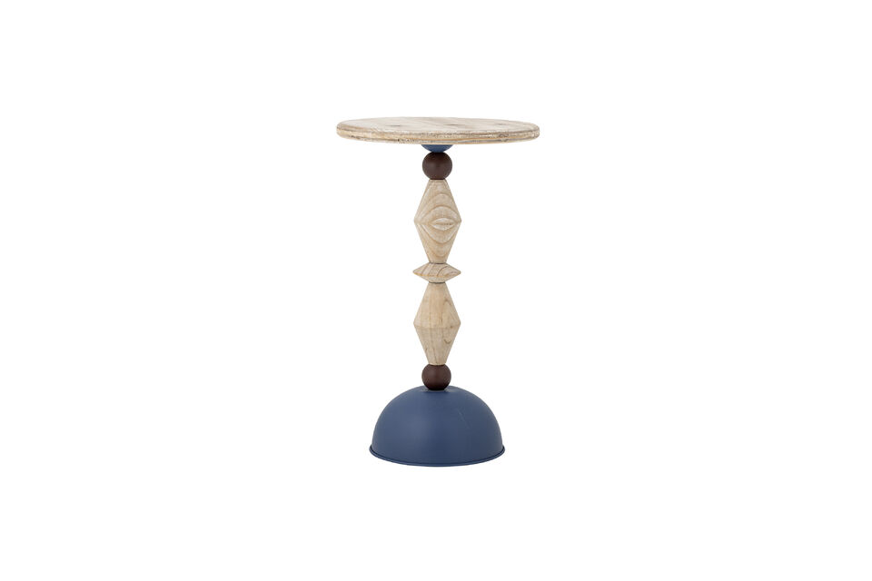 Bijzettafel Ø30x49 cm van blauw vurenhout Mannelli Merken