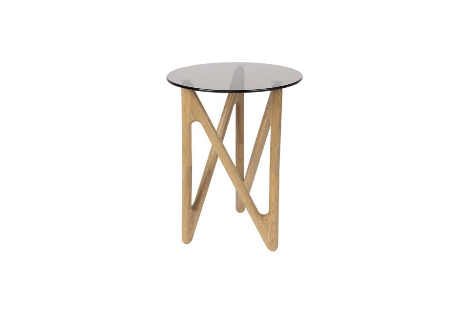 Bijzettafel van transparant glas Nania DutchBone