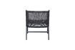 Miniature Black aluminum armchair Pem 4