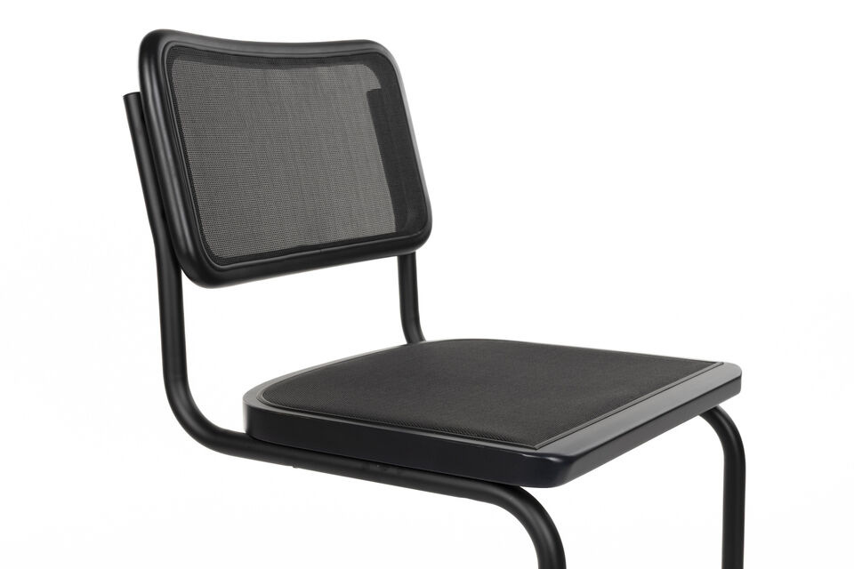 Black beech wood dining chair Carree - 6