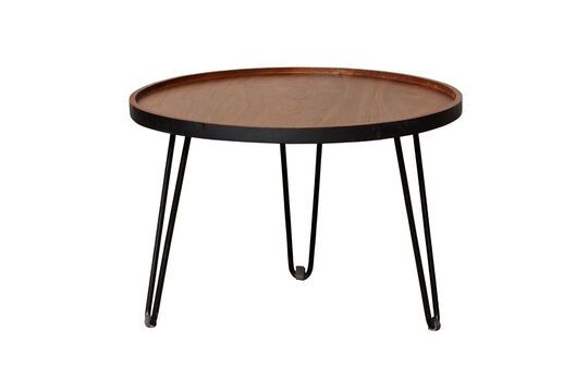 Black brown teak coffee table