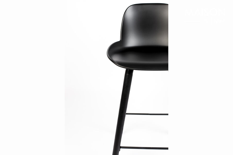 Beautiful, modern low bar stool with black legs