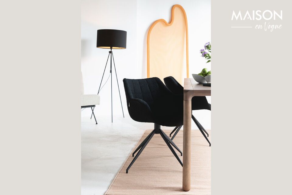 Discover timeless elegance and modern comfort with the Doulton Black Fabric Armchair