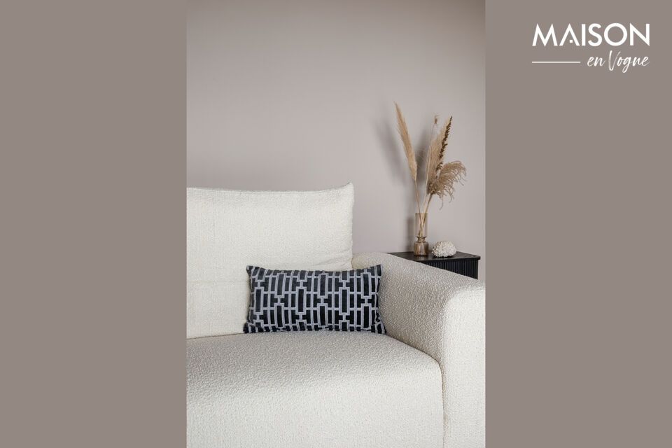 Discover the elegance and lasting comfort of the Scape 60x30 Black Fabric Cushion