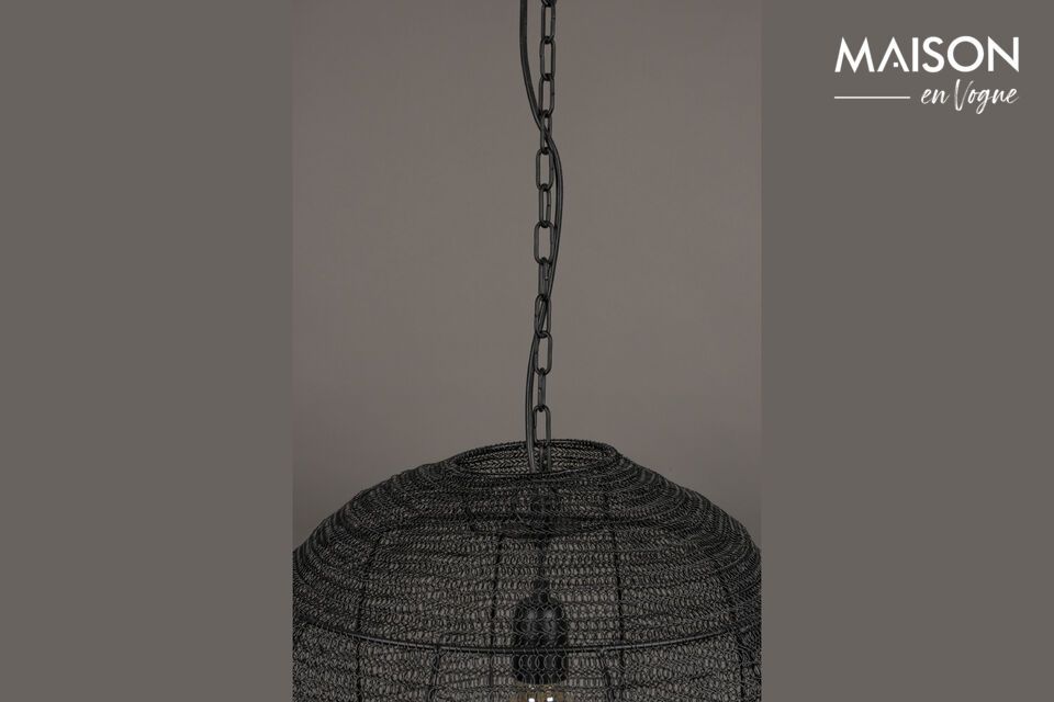 Discover timeless elegance with the Meezan Black Iron Pendant
