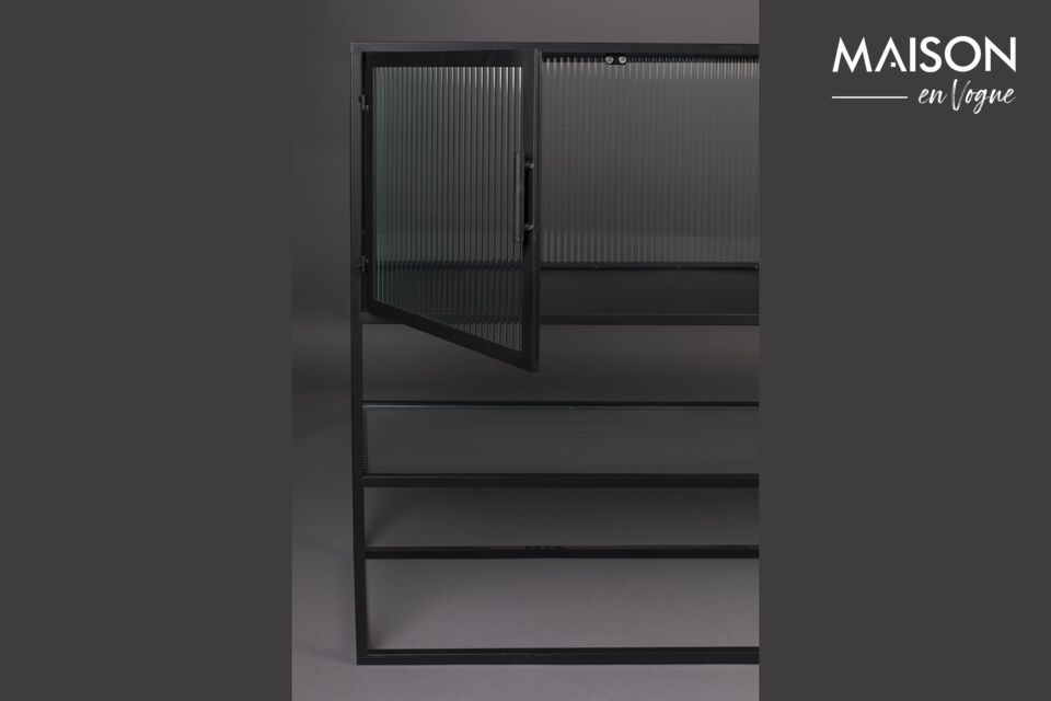 An elegant and functional black iron sideboard for any interior.