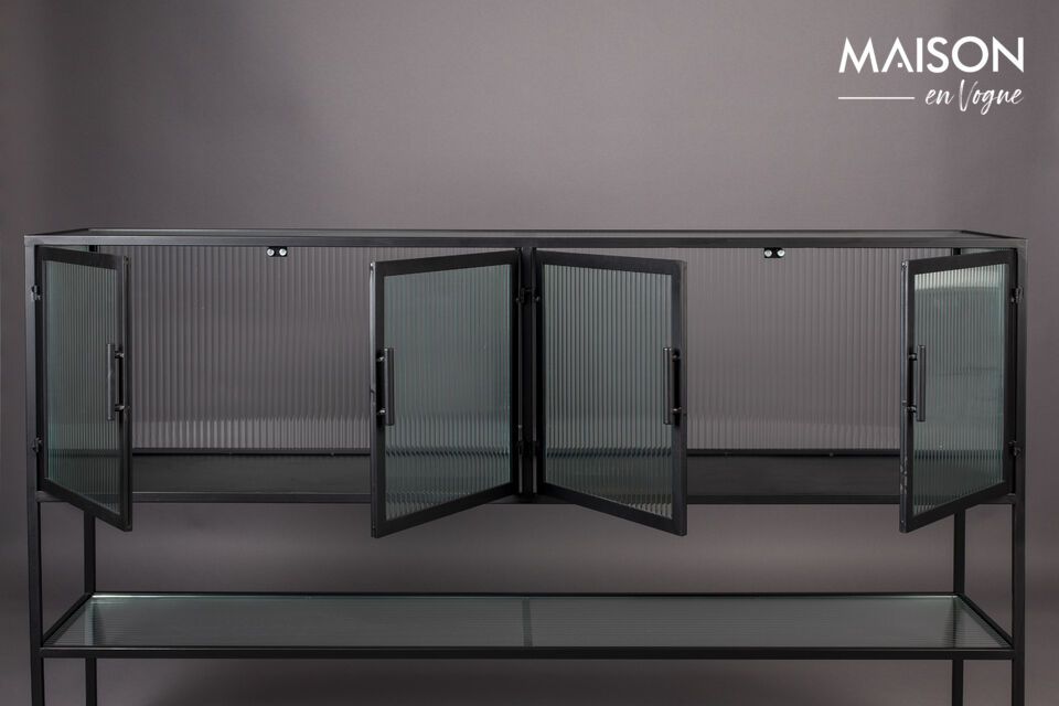 In black, this sideboard introduces a nuance of effortless sophistication to your space