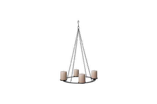 Black metal advent candleholder Jutta