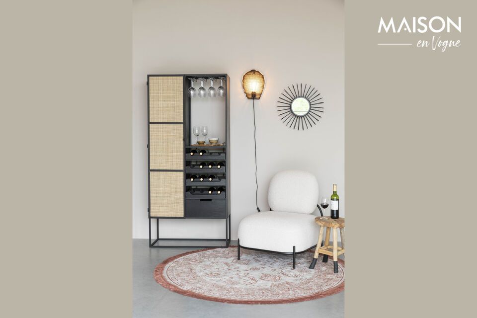A black bar unit to elegantly transform your space.