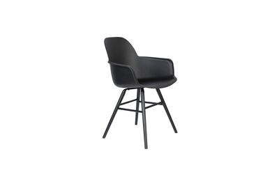 Black plastic armchair Albert Kuip