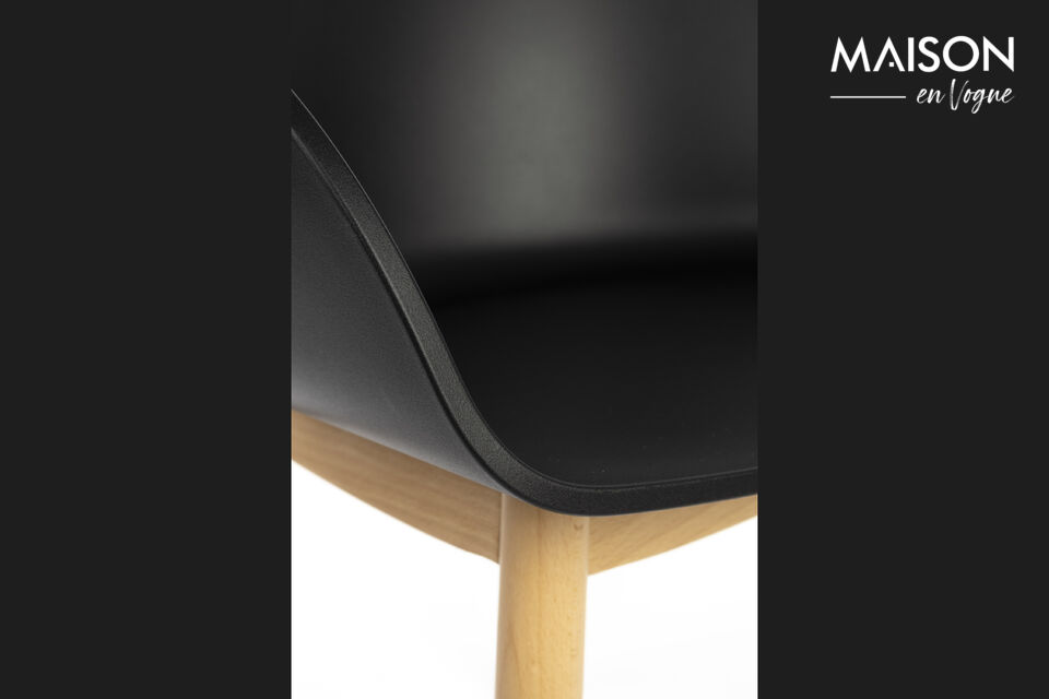 Black plastic armchair Void - 8