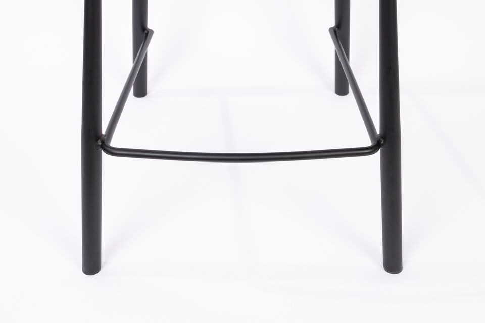 Black PU leather counter chair Brit Ll - 12
