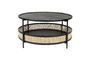Miniature Black rattan coffee table Makoto Clipped