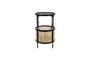 Miniature Black rattan side table Makoto Clipped