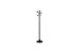 Miniature Black rubber coat rack Jason Clipped
