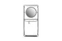 Miniature Black steel mirror Duco Clipped