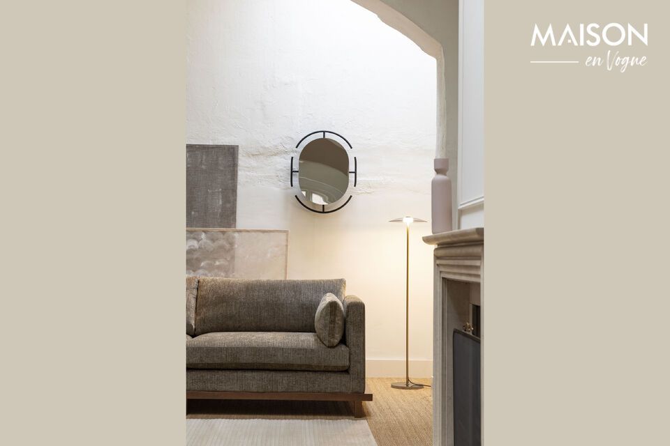 Discover functional elegance with the Emma black steel mirror