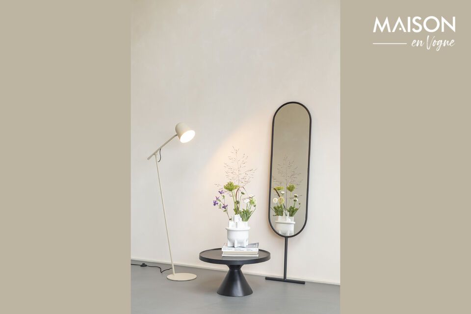 The black metal frame is not only elegant, it also ensures the mirror\'s durability and stability