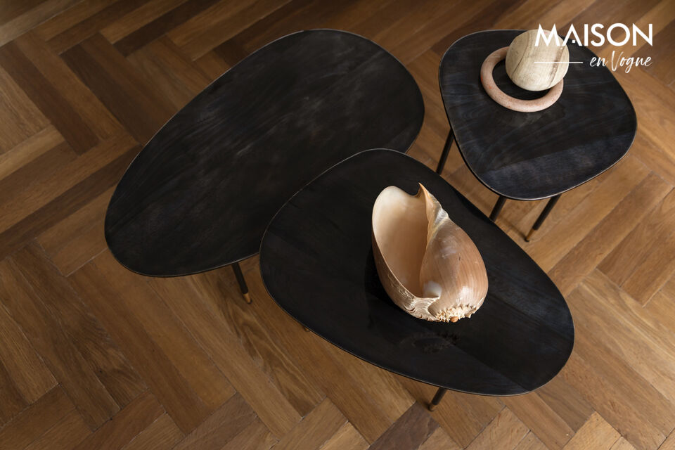 Black wood side table Phyllis - 7