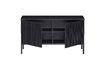 Miniature Black wood tv stand New 6