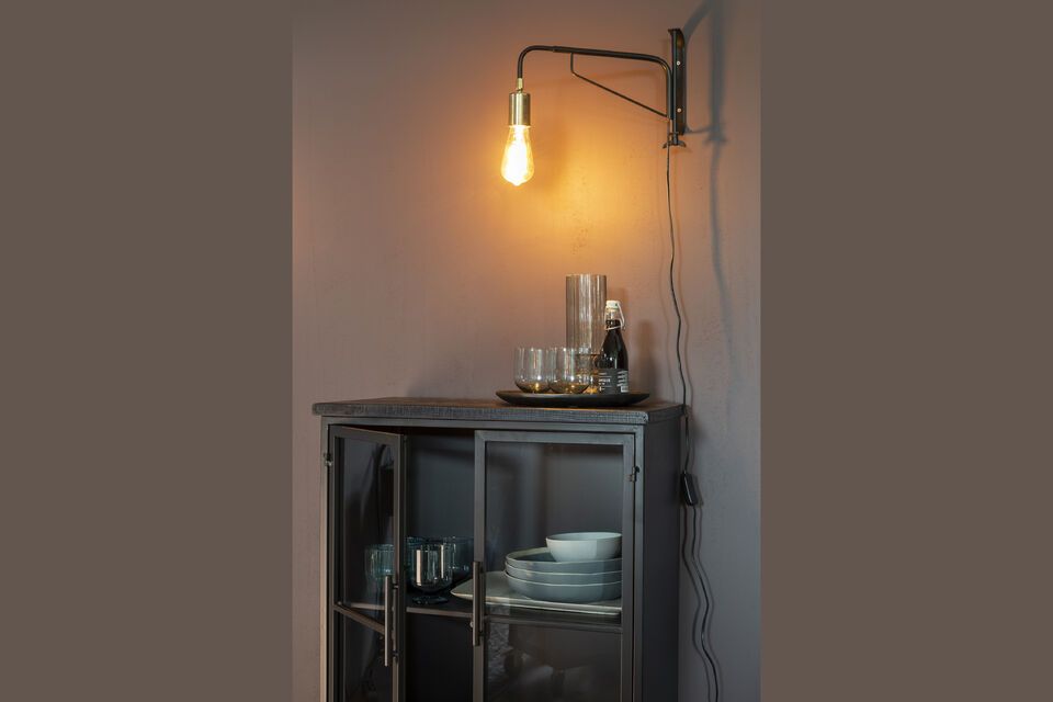 This unique showcase includes glass doors that close with a full magnetic lock to secure your