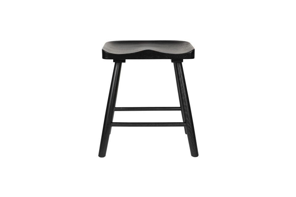 Made from high-quality wood, this black stool is extremely sturdy, making it ideal for everyday use