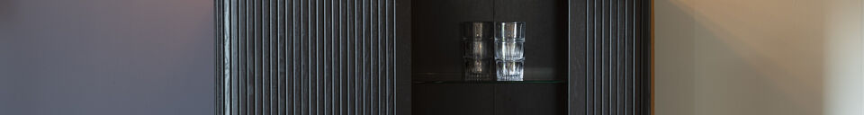 Material Details Black wooden storage cabinet Barbier