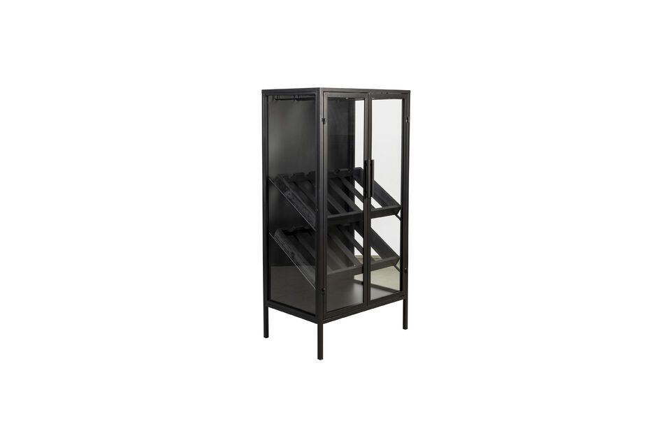 The doors close with a magnetic locking system for easy, secure access