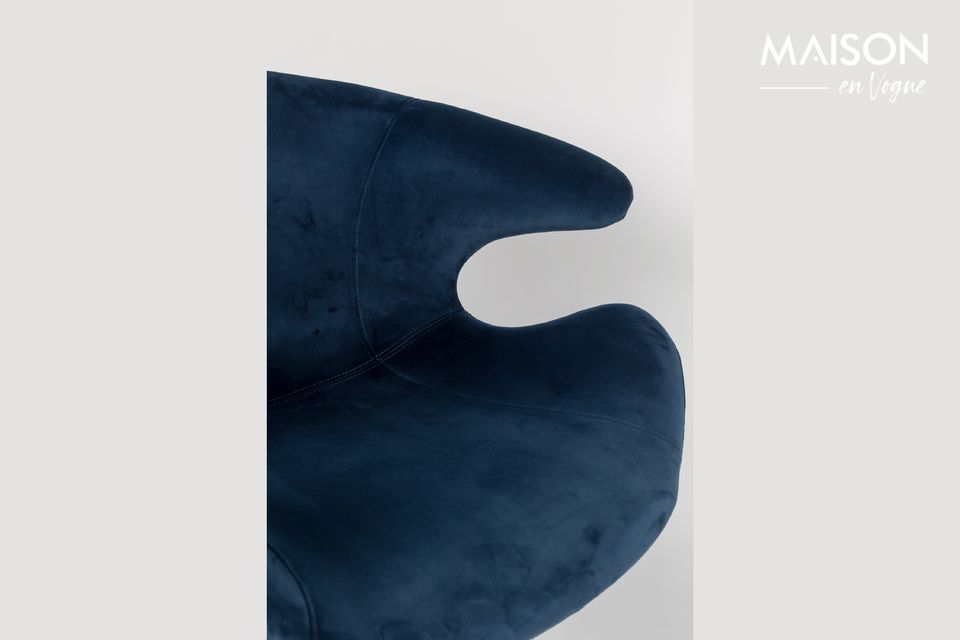 Blauer Sessel aus Stoff Mia - 5