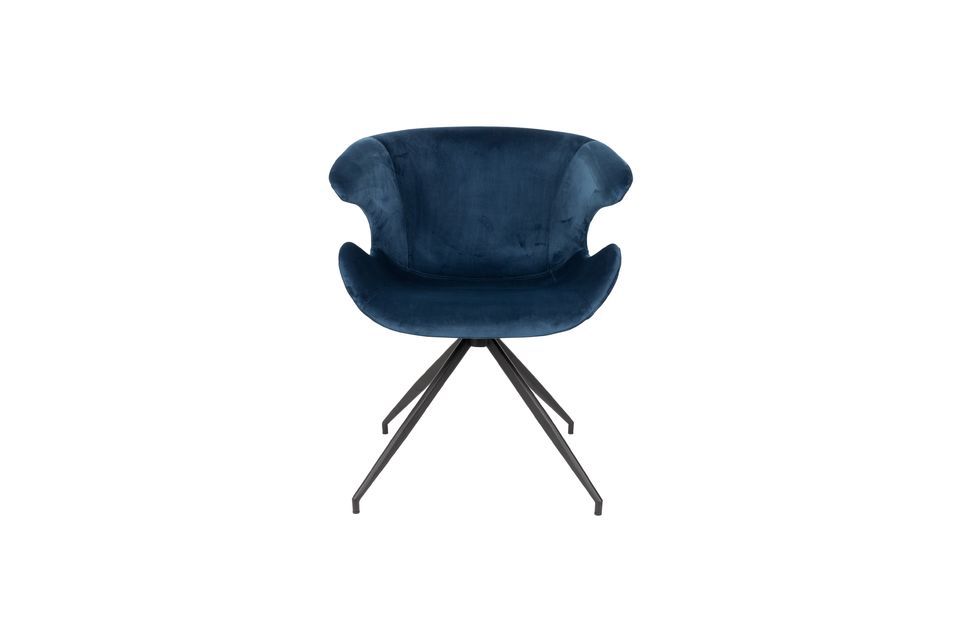 Blauer Sessel aus Stoff Mia - 10